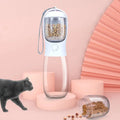 Portable Multi Function Pet Water Bottle 2 in 1 Outdoor Travel Plastic Dog Cat Removable Food Water Bottle