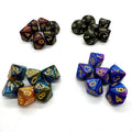 Bluk Acrylic and Plastic D10 Glitter Dice Polyhedral Separated Game & DND Accessories Black Color