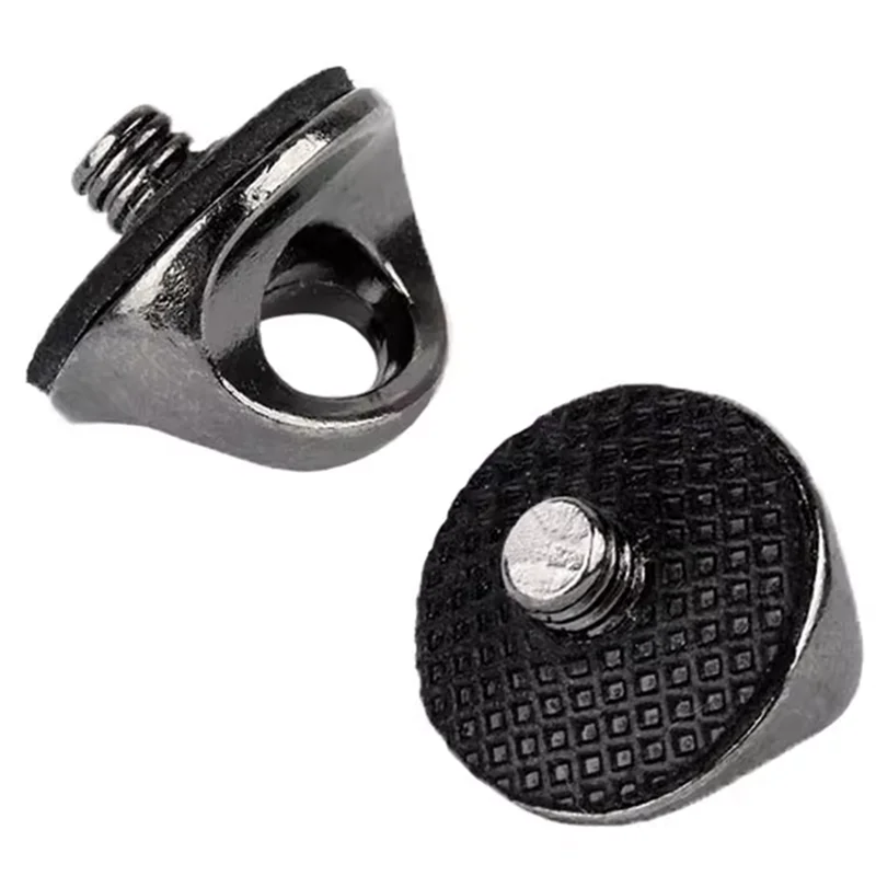 Stainless Steel 1/4"-20 Rubber Padded D Ring D-Shaped Ring Camera Sling Screw for DSLR Shoulder Straps Gimbals
