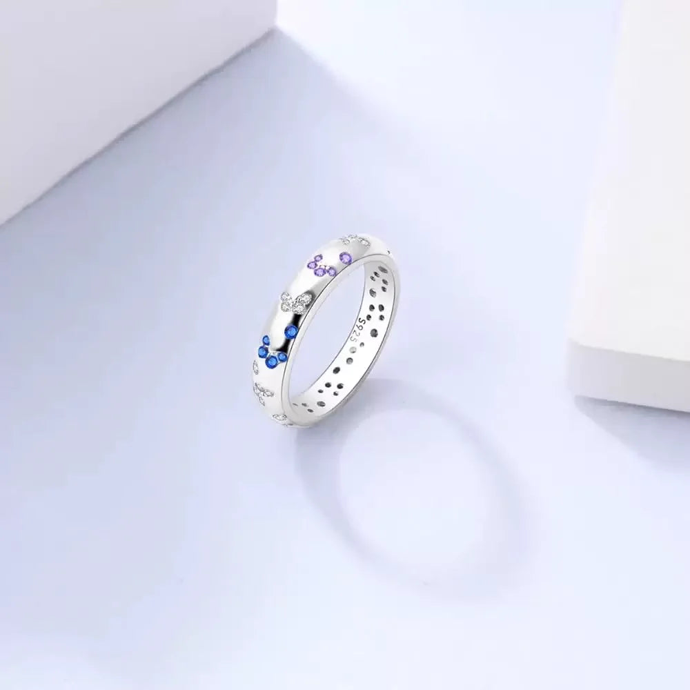 2025 Elegant Fashion Colored Zircon Ring for Women Jewelry Anniversary Wedding Jewelry Gift