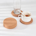 Wholesale Custom Natural Cork Coasters Square Round Dia10x0.5cm Classic Style Laserable Logo Sublimation Personalized Blank