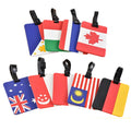 Wholesale Travel Souvenir Gift Custom Flag Luggage Tag Baggage Handbag School Bag Clothing Tag PVC Label Travel Suitcase Tags