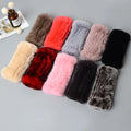 Womens Rex Rabbit Fur Fingerless Gloves Winter Thermal Warm Soft Knitted Stretch Outdoor Cycling Driving Hand Wear