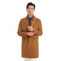 2023 Bosha MTM Overcoat High Quality Men's Tan Wool Overcoat Single Breasted Custom Coats Warm Winter Long Cashmere Overcoat Set