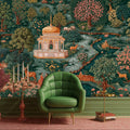 Indian Traditional Cultural Style Home Decoration Peel and StickJaipur Garden Wallpaper