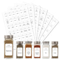 216PCS Preprinted Kitchen Storage Organization Vinyl Food Name Stickers Minimalist Pantry Label Set for Spice Jars