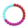 Multicolor Boho Jewelry Stacking Beads Rainbow Stretch Bracelets Women's Statement Round Beaded Handmade Bracelet Jewelry
