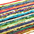 Natural Stone Rectangular Semi-precious Stones 3pcs Per Strand