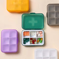 Travel Small Medicine Box with Multiple Compartments Portable Medicine Box with 6 Compartments Cross Shaped Small Medicine Box