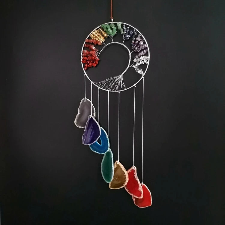 DIY Wind Chime Made With Agate Slices from Brazil