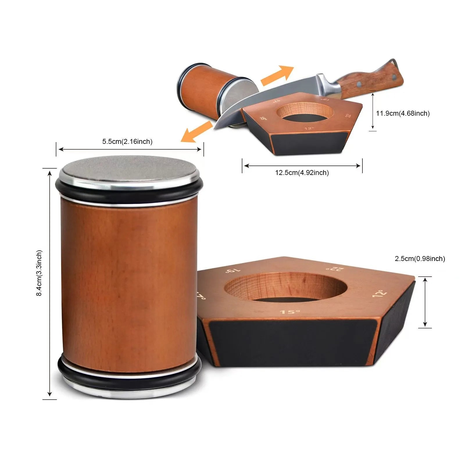 Convenient Five-Angle Magnetic Suction Roller Knife Sharpener New Design for Efficient Home Kitchen Knife Sharpening