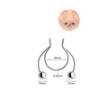 Fashionable Surgical Steel Clip On Fake Nose Hoop Septum Hoop Rings Non Piercing Body Jewelry Antler Shaped Nose Ring