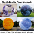 Custom Size LED Inflatable Planet Ball Inflatable Earth Mars Galaxy Light Ball for Commercial Decoration