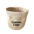 Custom Design Biodegradable Round Bottom Burlap Jute Hessian Planter Gardening Bags for Vegetable