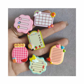 100Pcs Assorted Back to School Notebook Flatback Resin Cabochons Cartoon Notebook Flatbacks for Jewelry Making Embellishment