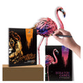 YUELU A4 Size Rainbow Scratch Painting Envelop Kit 4 Pcs Animals Series Art Craft Scratch Drawing Paper Wooden Pen DIY Creative