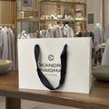 Boutique Shopping Gift Bag Luxury Printing Hot Stamping Logo Clothes Pouch Packaging Bag Custom Logo Gift Paper Bags