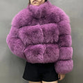 Winter Luxury Jacket Thick and Fluffy Women Natural Fur Coat Genuine Fox Fur Coats