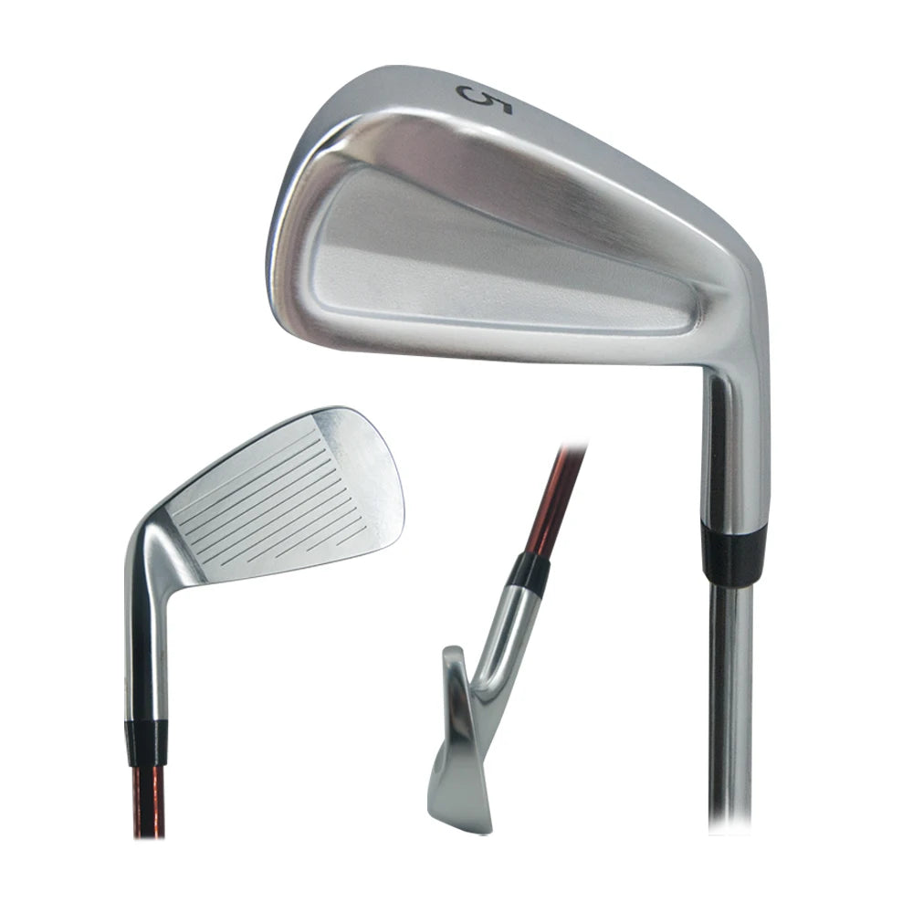 Mens Right Handed Forged Iron Golf Clubs 4-9PW Silver Set with Steel Shafts Rubber Grip 35-39 Inch