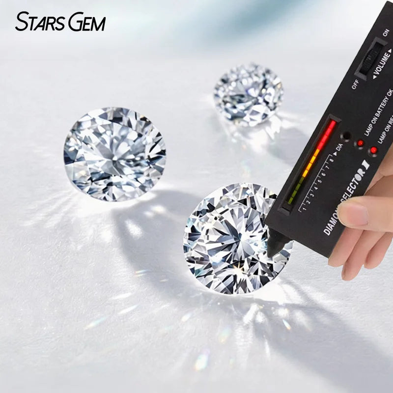 Starsgem 1ct 2ct 3ct Lab Grown Diamond DEF VS-VVS Color Round Brilliant Cut Non Certificated CVD Lab Diamond for Jewelry MegaBDM