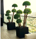 Ttrees Plastic Faxu Balls 80cm Ball Tree Natural Trunk Sakura Artificial Grass Outdoor Wedding Decorations Plastic Steel Leaves