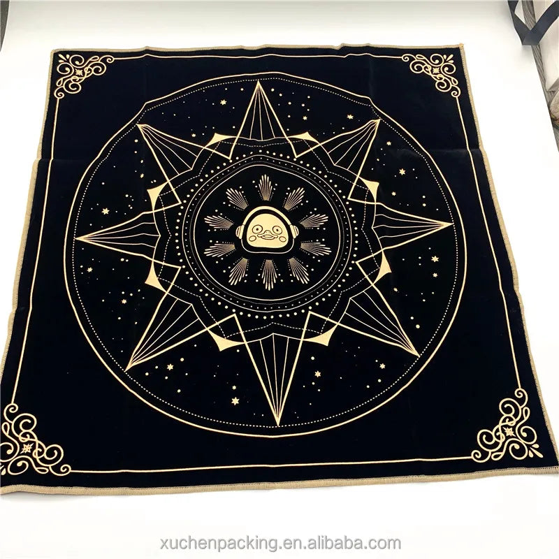 47.5*47.5 Black Velvet Divination Altar Cloth Tarot Cards Playing Cloth