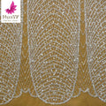 Hot Luxury White Bridal Lace Tulle Wedding Fabrics With Shiny Sequins for European Style Dress  HY1785