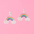 Hertiny New Design 925 Sterling Silver Enamel Rainbow Charms for Jewelry Making Supplies 15.4mm