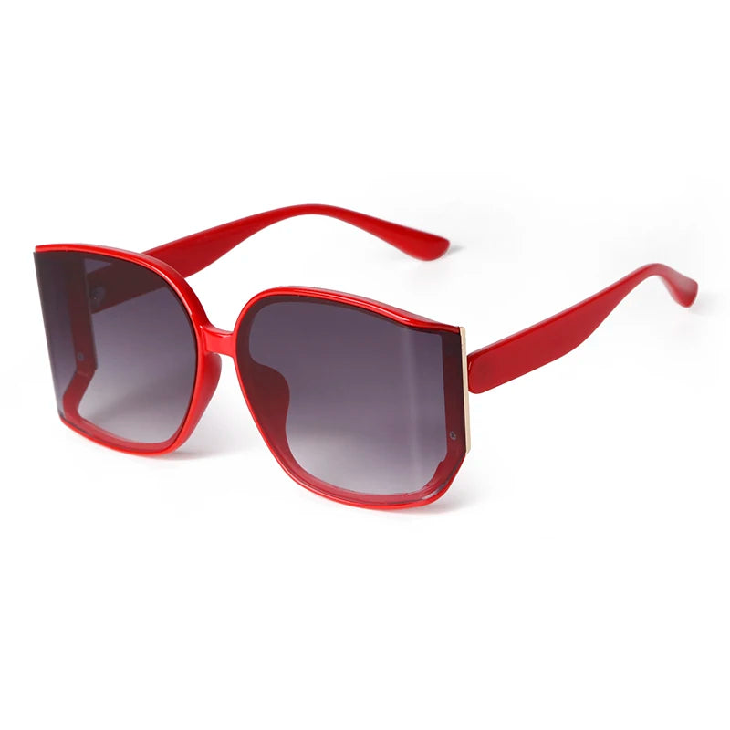 STY12131 New Fashion Personality Sunglasses Oversized Square Double Grey Lens Glasses Women Men Custom Vintage UV400 Sunglasses