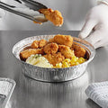 Heavy Duty 7" Round Pizza Trays 185*49mm Cake Pan Aluminum Foil Food Container with Lid  Food Takeaway Containers for House Use