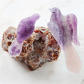 Huiying Vivid Wholesale Price Hand Carved Natural Crystal Gemstone Fluorite woodpecker Crafts