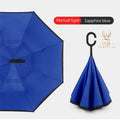 Creative Windproof Manual Hanging Umbrella Double Canopy 190T 8K Business Gifts Double Layer Air Vent C Shape Straight Umbrella