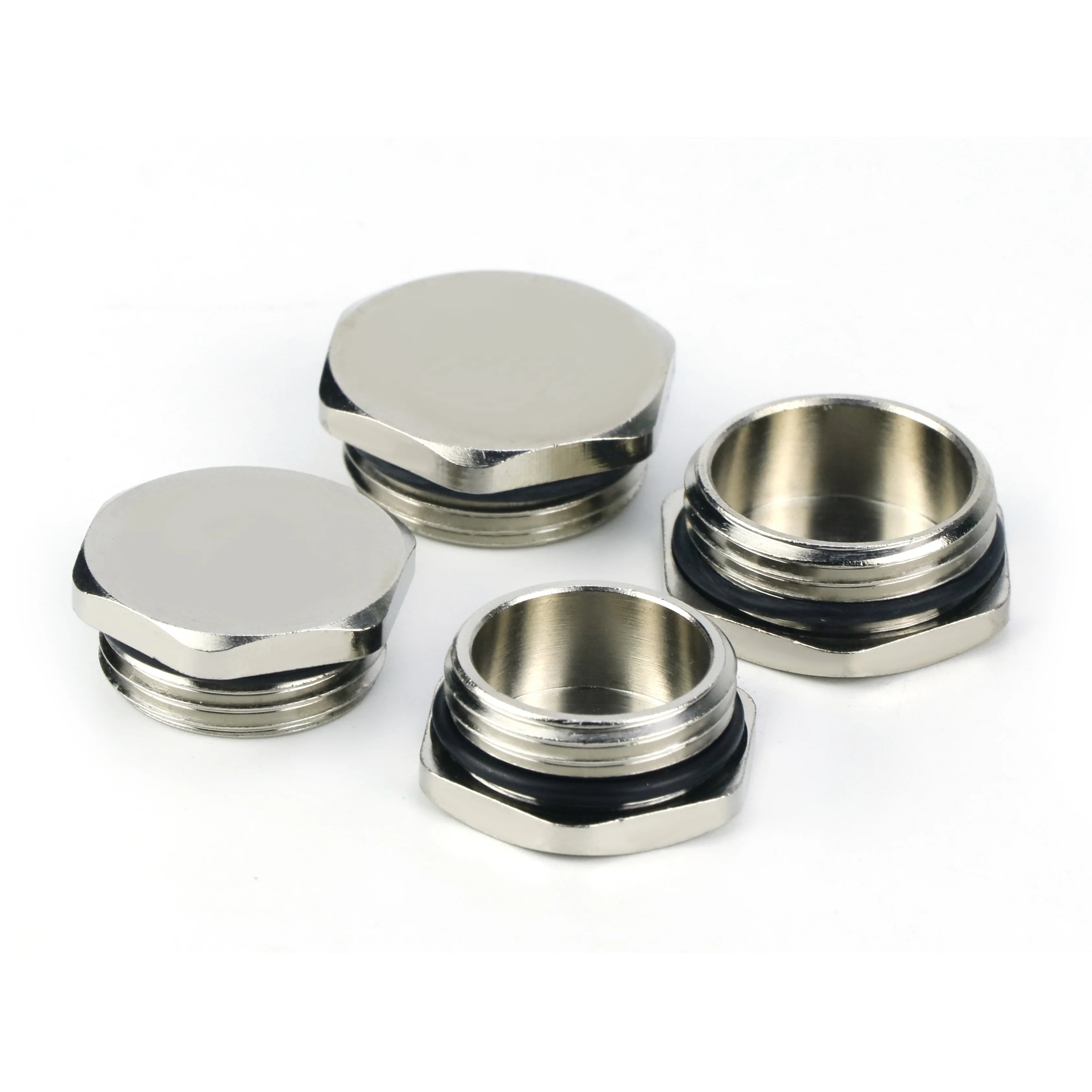 6-point Brass Nickel Plated Metal Plug Fixed Seal M20 M22 M25