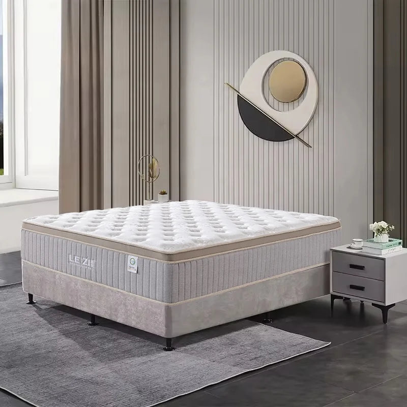 Luxury Latex king Size Pocket Coil Spring Mattress Queen Pocket Spring Import Mattress Matelas Natural Home Furniture