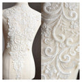 Affinity White Beaded Sequin Embroidery Lace Patch for Wedding Evening Dress