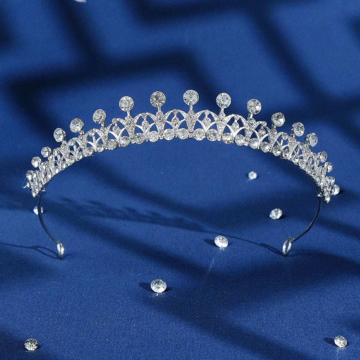 Silver Small Crystal Rhinestone Party Wedding Hair Jewelry Accessories Birthday Tiaras Girl Crown Women