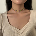 Women Choker 18k Gold Plated Colorful Necklace Butterfly