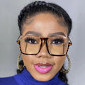 SKYWAY 2025 Unisex Retro Half-rim Eyeglasses Square Design Anti-Blue Light Goggles Clear Oversized Spectacles for Reading