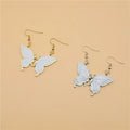 Romantic Trendy Long Distance Friendship Ear Jewelry For Women Girls Birthday Gifts Butterfly Pendant BFF Earring
