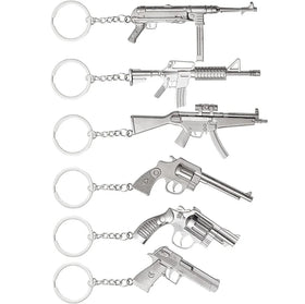 Free Sample Mini Gun Key Chain Fashionable Zinc Alloy Metal Key Ring Pendant Auto & Women/Men's Gift