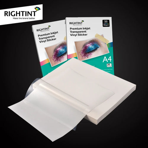 (20sheets)GlossyWhite/Transparent PET Film Supporting Customized Packaging for Inkjet&laser Printing