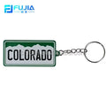 USA Hot Sale State Custom Made Souvenir Metal Aluminum License Plate Keychains