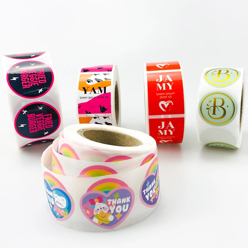 Custom Self Adhesive Printing Waterproof Vinyl Packaging Product Brand Logo Stickers Label