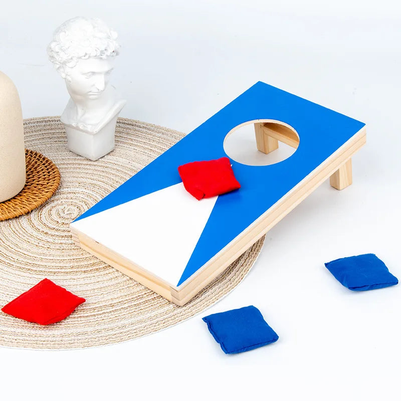 Montessori Life Teaching AIDS Wooden Sandbag Game Kids Wooden Throwing Sandbag Toys