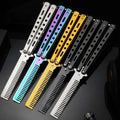 Hot Selling Spot Unopened butterfly Knife Folding Metal Men's Short Comb Practice Novel Toy Knife Metal Crafts MegaBDM