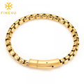 New Fashion Jewelry Box Chain Bangle Pulseras Para Hombre Stainless Steel Bracelet for Men