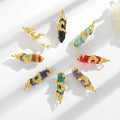 Merryshine Adjustable Dainty Men Jade Gold Filled Phoenix Hexagonal Healing Crystals Pendant Necklace for Women