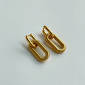 2024 Dazan Summer New 18k Gold Plated Unique Hypoallergenic Stainless Steel Spring Design Boho Gypsy Style Drop Earrings Women