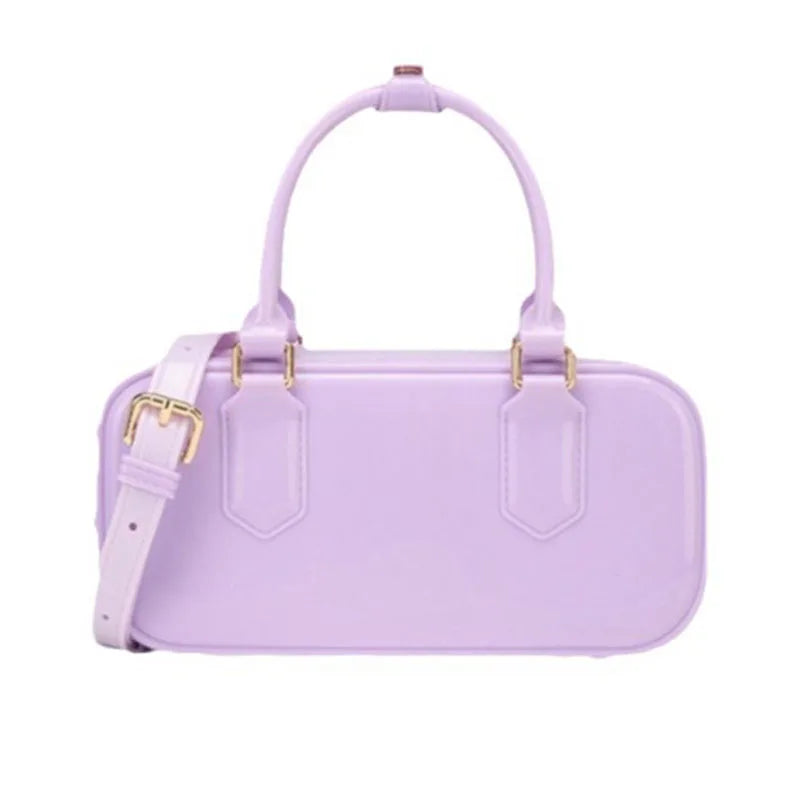 New Arrival PVC Portable Bag Candy Color Shoulder Handbag Pillow Jelly Bag for Ladies
