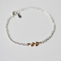 Personality New Art 925 Silver Jewelry Female Simple Cute Leave Bracelet Women